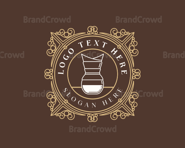 Luxury Drip Coffee Cafe Logo