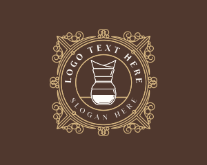 Luxury Drip Coffee Cafe Logo