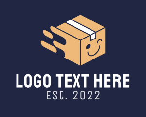 Shipping - Logistic Smiley Box logo design