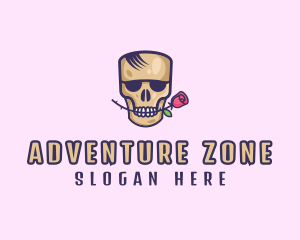 Skull Rose Avatar logo design