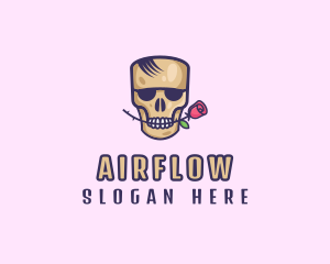 Skull Rose Avatar logo design