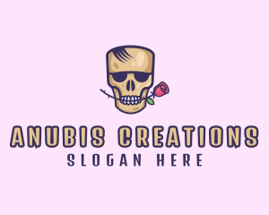 Skull Rose Avatar logo design