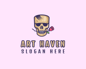 Skull Rose Avatar logo design