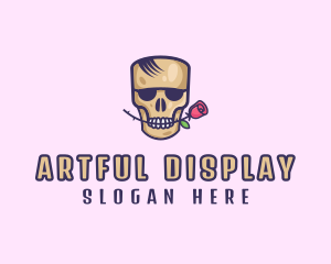 Skull Rose Avatar logo design