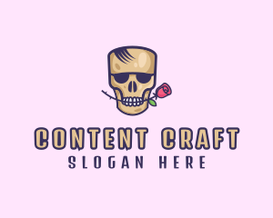 Skull Rose Avatar logo design