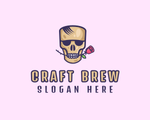 Skull Rose Avatar logo design