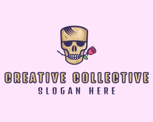 Skull Rose Avatar logo design