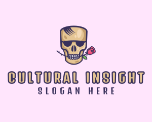 Skull Rose Avatar logo design