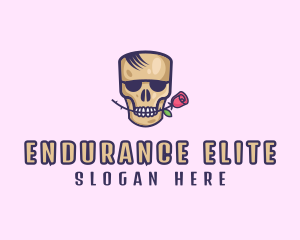 Skull Rose Avatar logo design