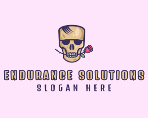 Skull Rose Avatar logo design