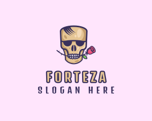 Skull Rose Avatar logo design