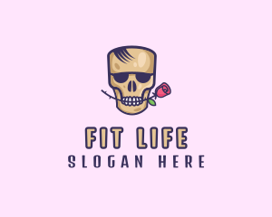 Skull Rose Avatar logo design