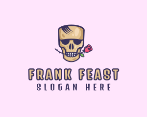 Skull Rose Avatar logo design