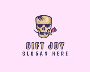 Skull Rose Avatar logo design