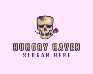 Skull Rose Avatar logo design