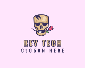 Skull Rose Avatar logo design