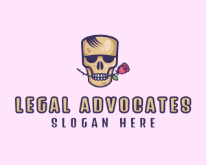 Skull Rose Avatar logo design