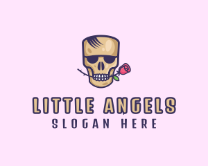 Skull Rose Avatar logo design