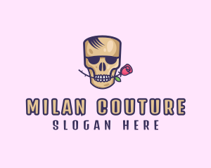 Skull Rose Avatar logo design