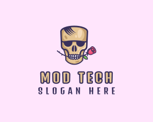 Skull Rose Avatar logo design