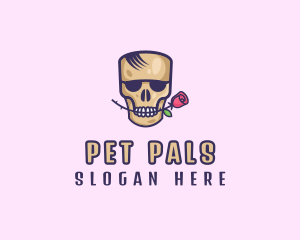 Skull Rose Avatar logo design