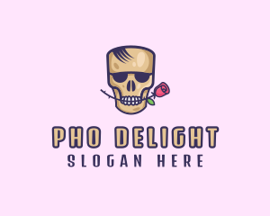 Skull Rose Avatar logo design