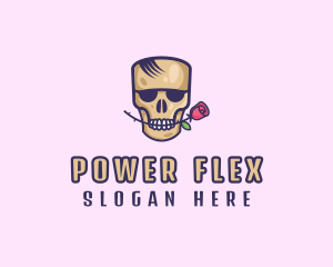 Skull Rose Avatar logo design