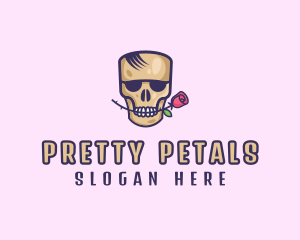 Skull Rose Avatar logo design