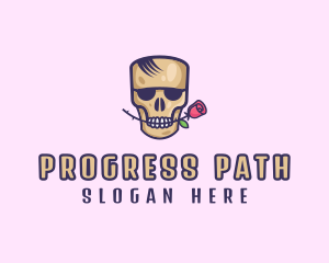 Skull Rose Avatar logo design