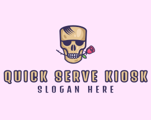 Skull Rose Avatar logo design