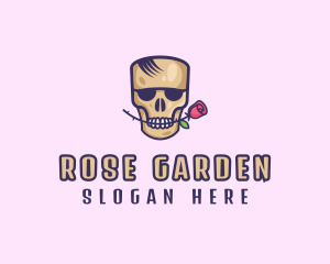 Rose - Skull Rose Avatar logo design