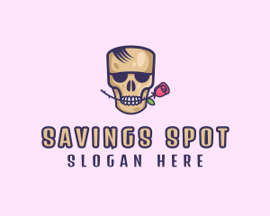 Skull Rose Avatar logo design