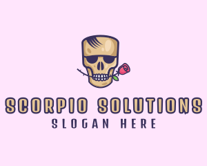 Skull Rose Avatar logo design