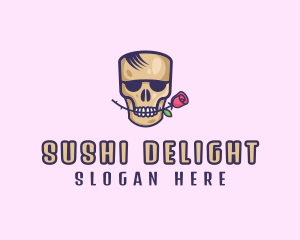 Skull Rose Avatar logo design