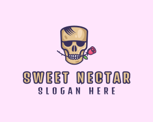 Skull Rose Avatar logo design