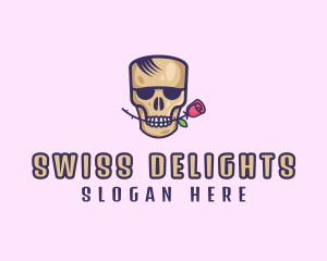 Skull Rose Avatar logo design