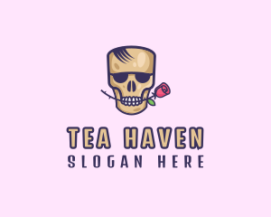 Skull Rose Avatar logo design