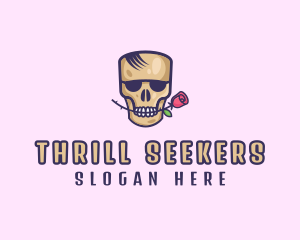 Skull Rose Avatar logo design