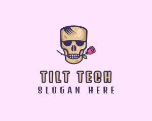 Skull Rose Avatar logo design