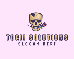 Skull Rose Avatar logo design