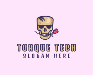 Skull Rose Avatar logo design