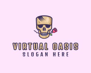 Skull Rose Avatar logo design