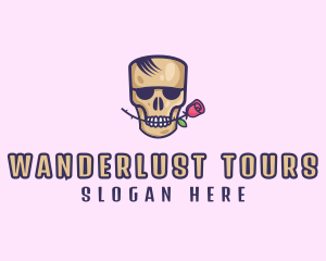 Skull Rose Avatar logo design