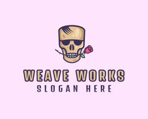 Skull Rose Avatar logo design