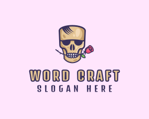 Skull Rose Avatar logo design