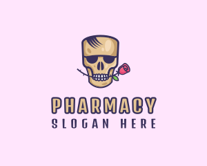 Suave - Skull Rose Avatar logo design