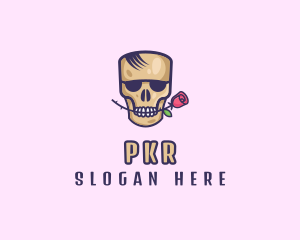 Skull Rose Avatar logo design