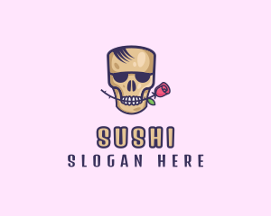 Skull Rose Avatar logo design