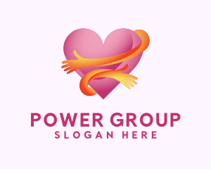 Group - Embrace Love Heart logo design