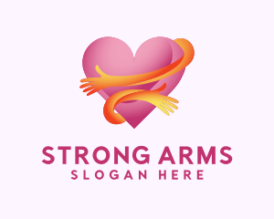 Arms - Embrace Love Heart logo design